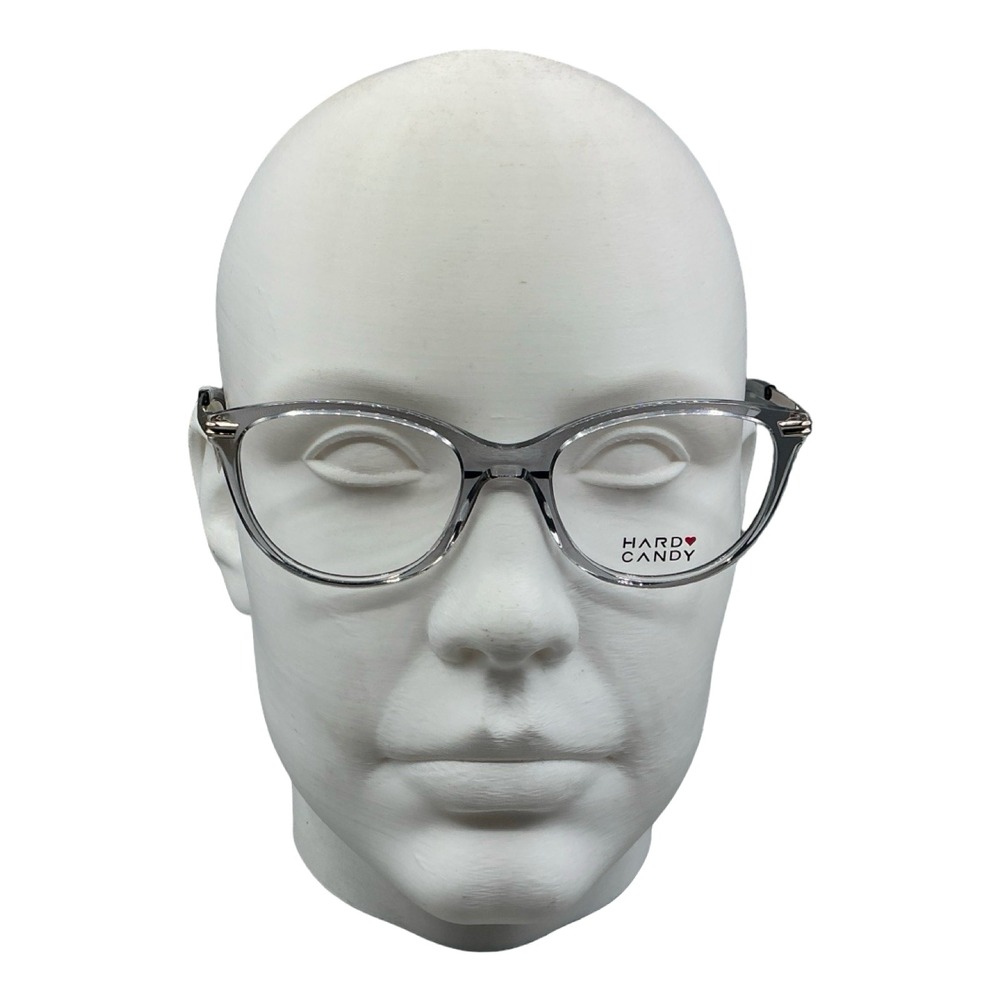 Hard Candy Shine Bright HCV17 Eyeglasses Gray Crystal Cat Eye 50-18-142